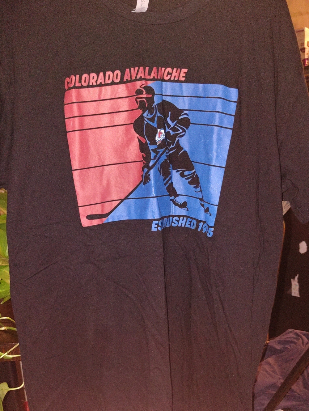 Black Graphic Avalanche Hockey T-Shirt